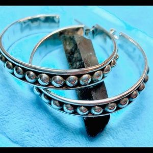 Riveted Sterling Silver Earings 35mm